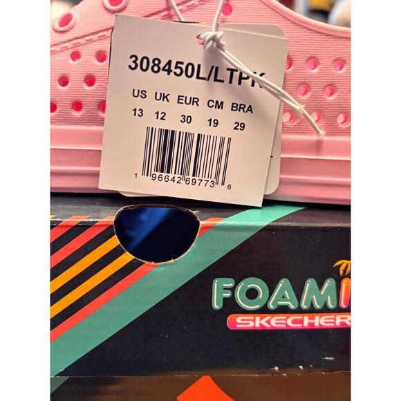 Foamies Skechers NWT Kid's Guzman Lite Light Pink Rubber Water Shoes Size 13 - Picture 7 of 7